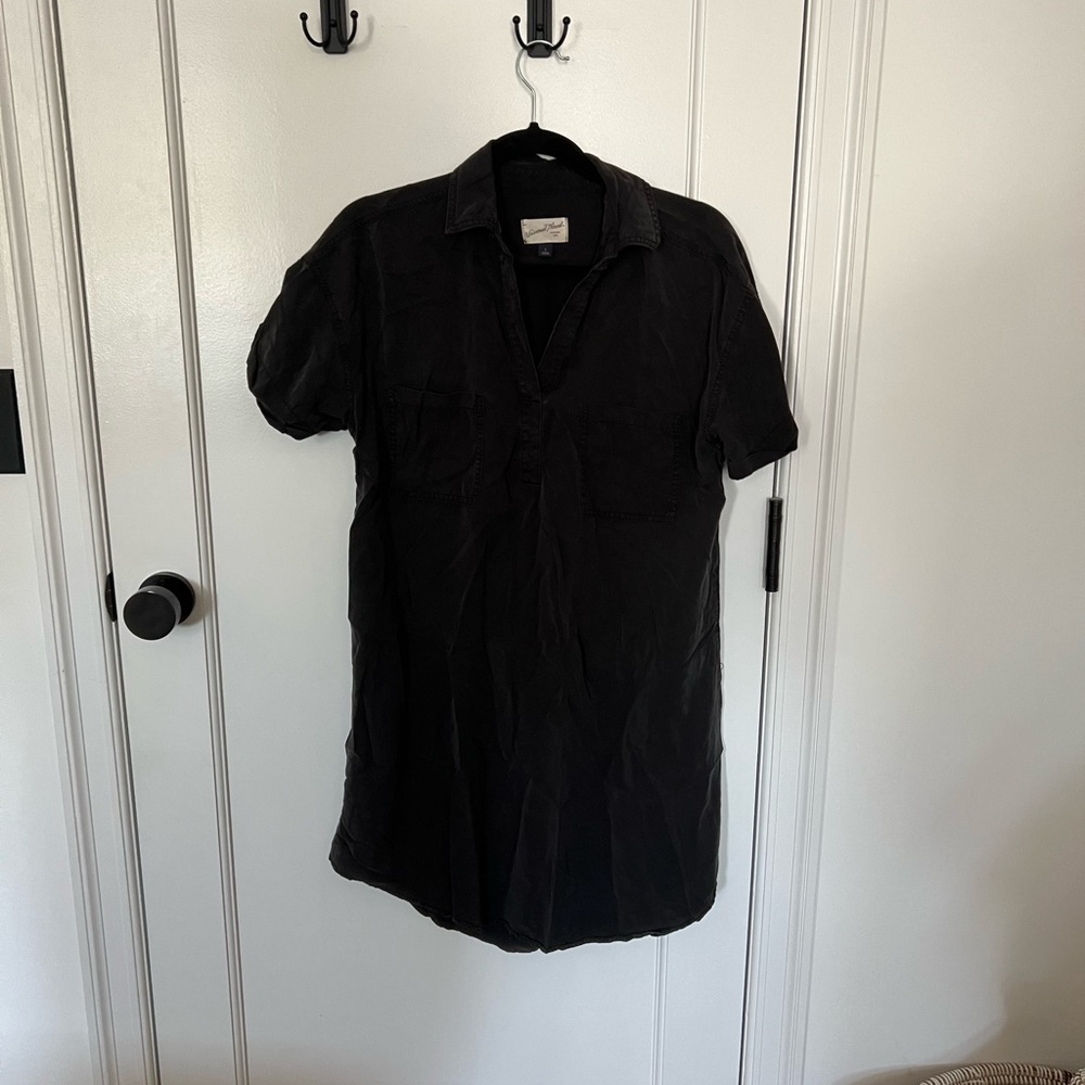 Gray shirt dress